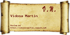 Vidosa Martin névjegykártya